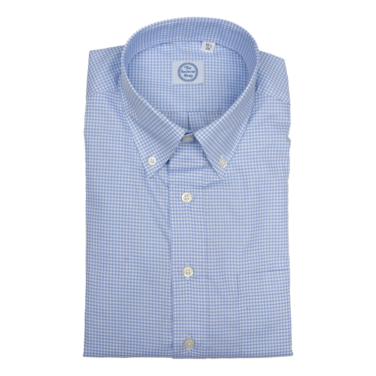 Blue Check Button Down Shirt and Shorts Set