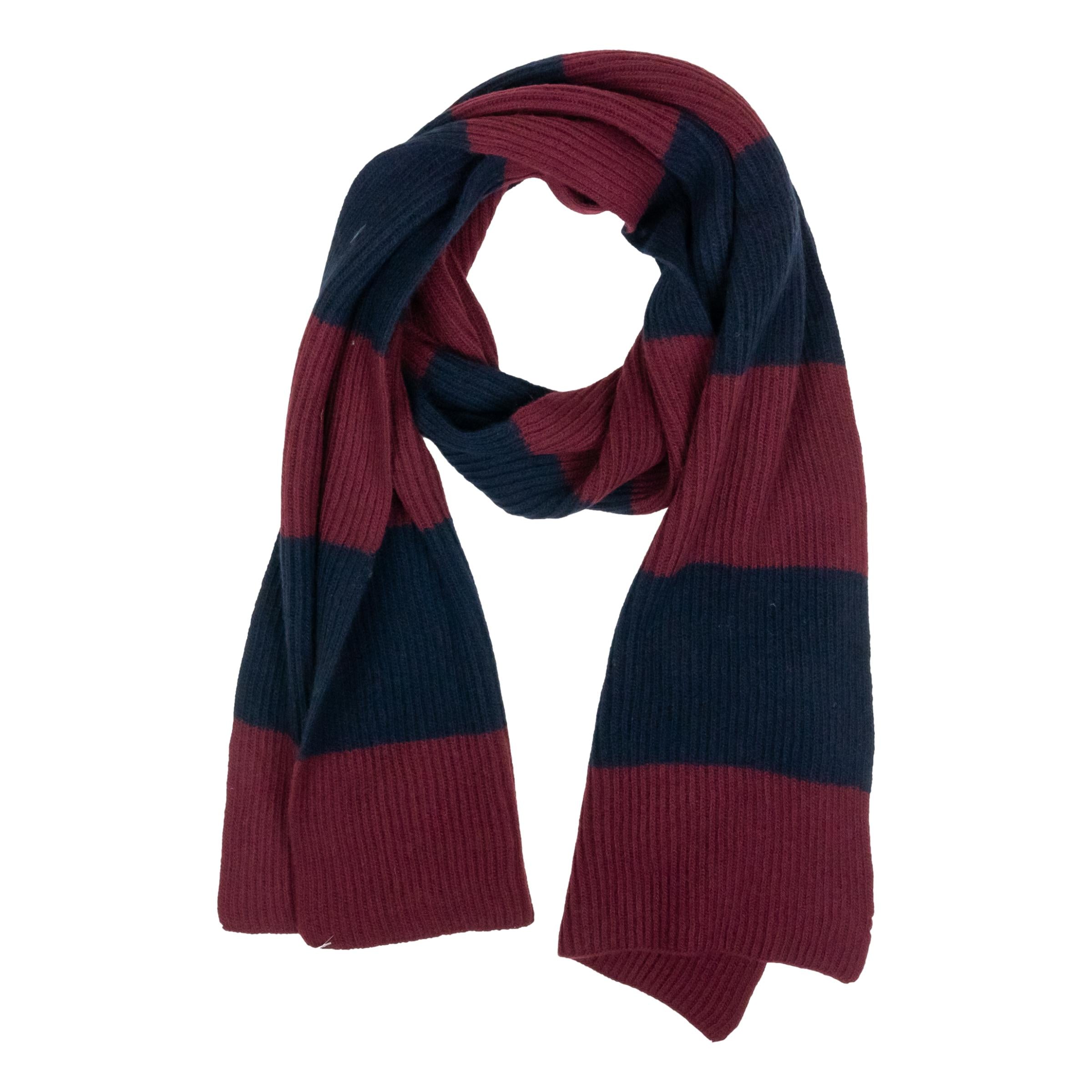 【国内発送】THE ROW スカーフ Fioko cashmere and wool-blend Maroon_NavyWoolandCashmereRibb