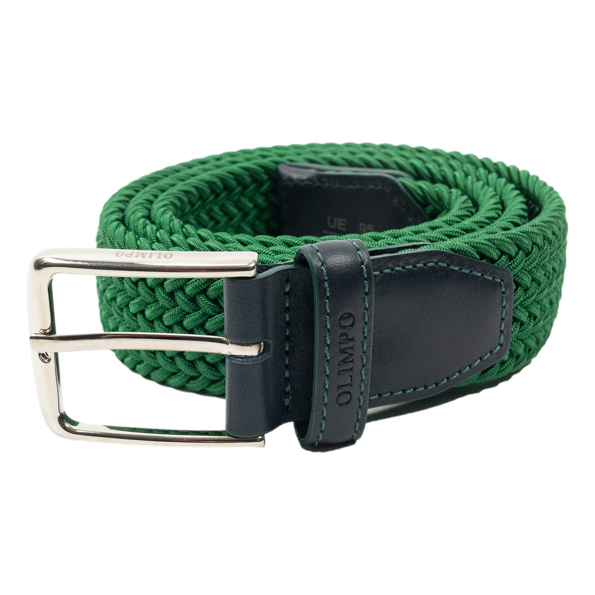 NWT Woven Wrap Belt Argentinean Leather - Apple Green OS WeavingCraft casual argentine leather polo belt for mens  main image 3