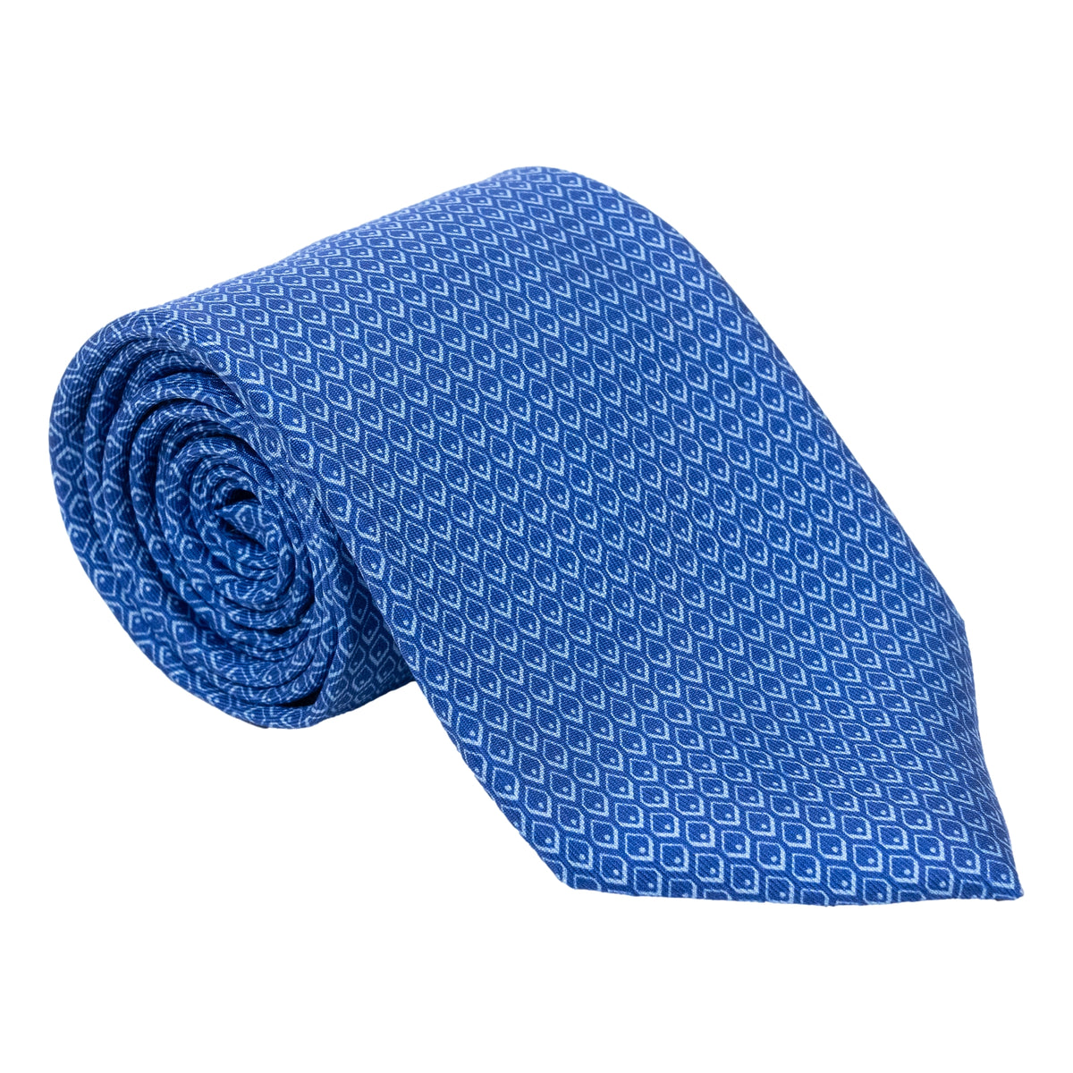 Diamond and Pin Dot Print Silk Tie Men's Silk Ties The Andover Shop