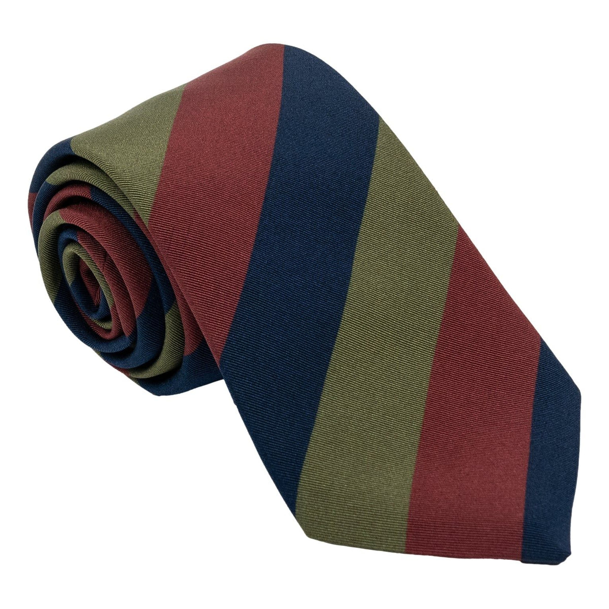 Navy, Olive, and Maroon Stripe Irish Poplin Tie – The Andover Shop