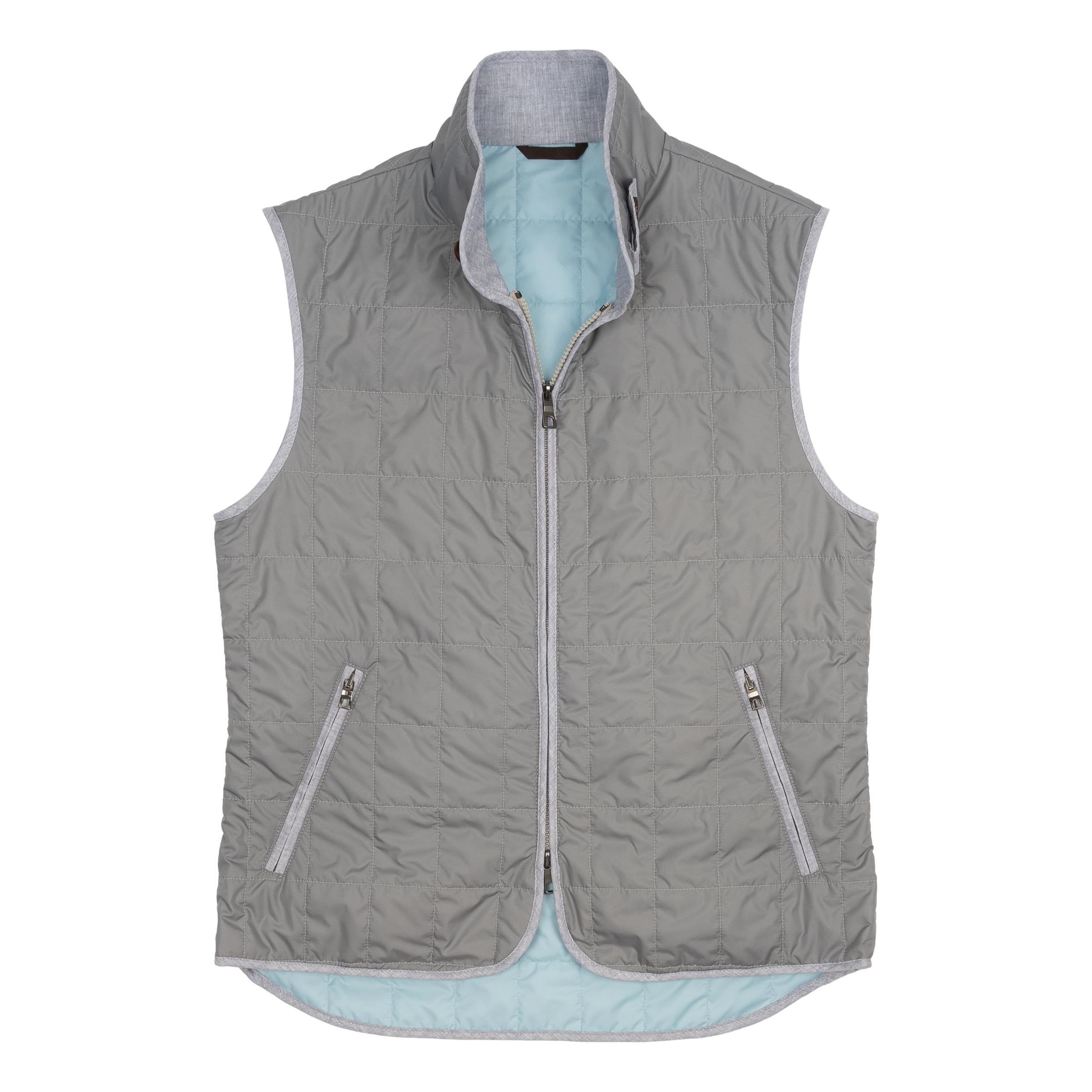 ジャケット・アウター PWA TWO-FACE QUILTED VEST Steel Theo Waterville Quilted Vest – The Andover Shop