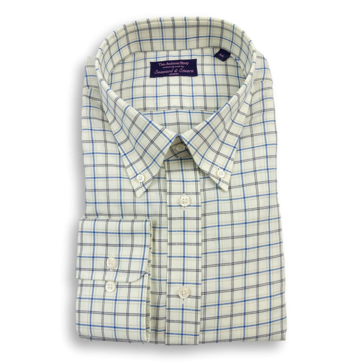 0401~ID Tattersall Cotton Shirt with Button Down Collar main image 0