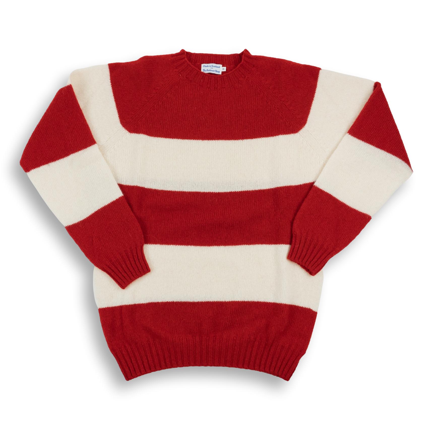 Block Stripe Shetland Wool Sweater