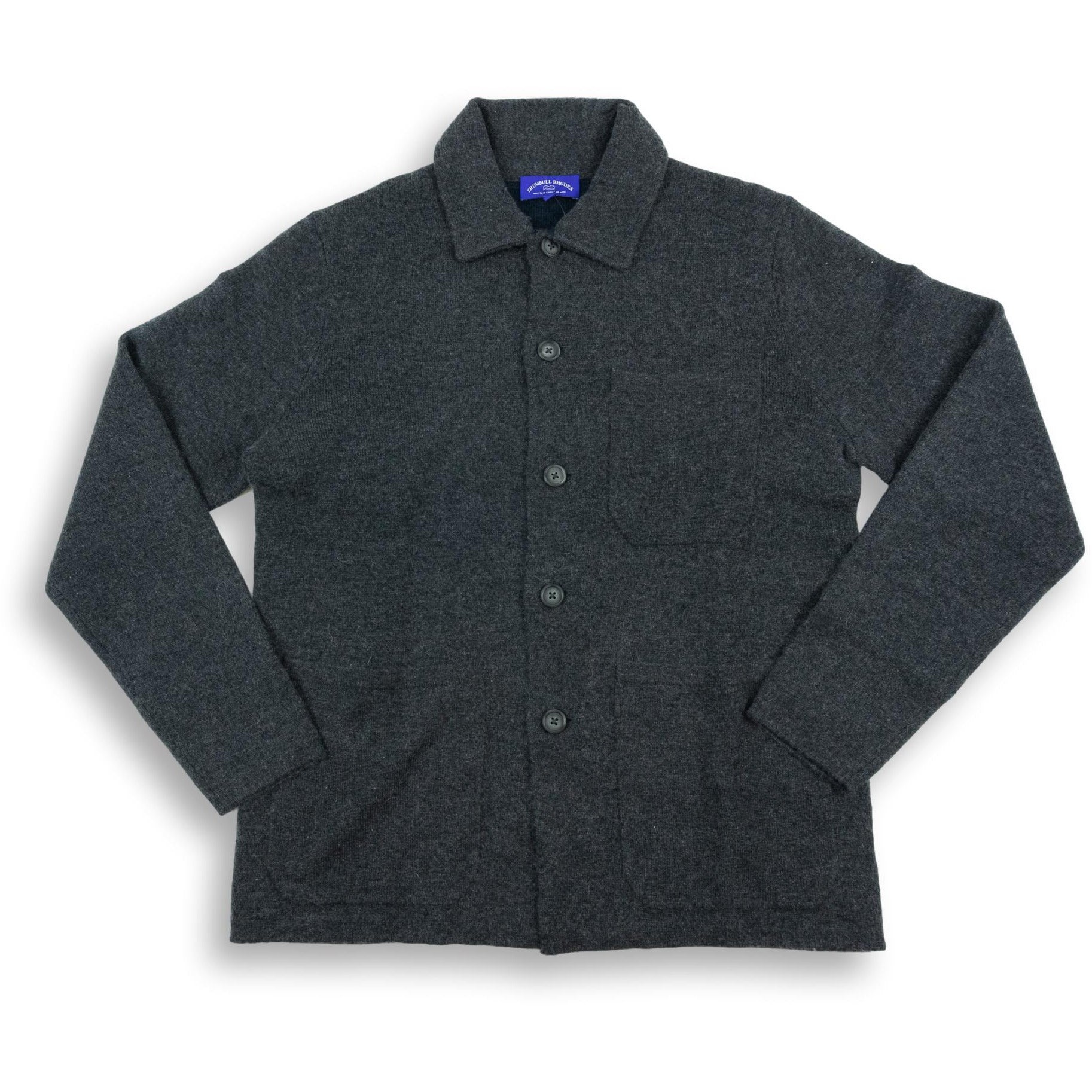 Full Button Cashmere and Wool Blend Sweater Jacket