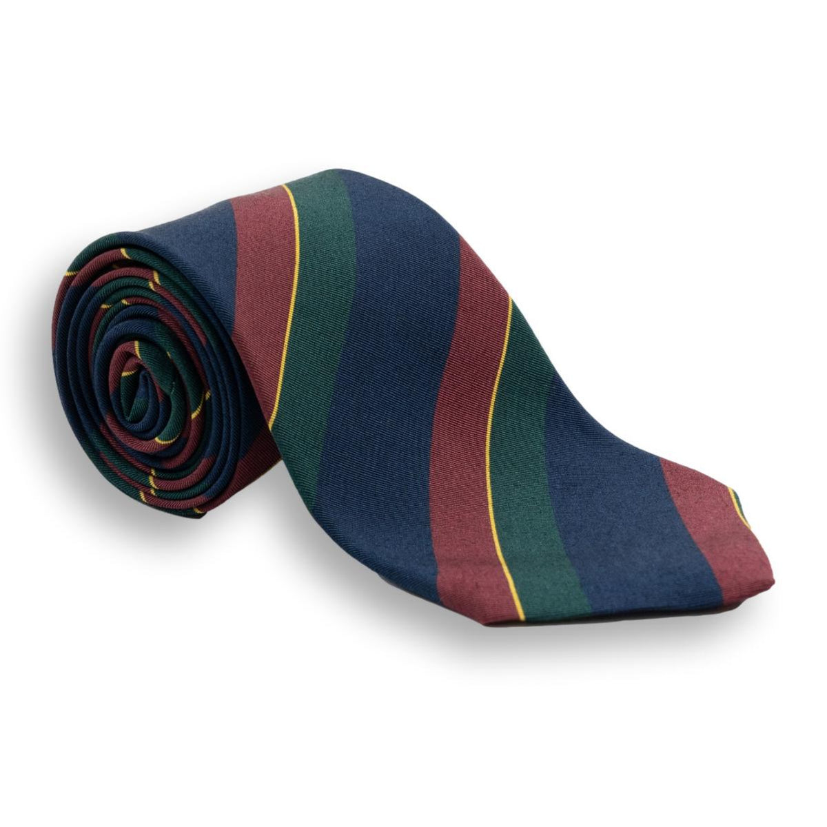 Navy, Green, and Cranberry with thin Gold Stripe Irish Poplin Tie – The ...