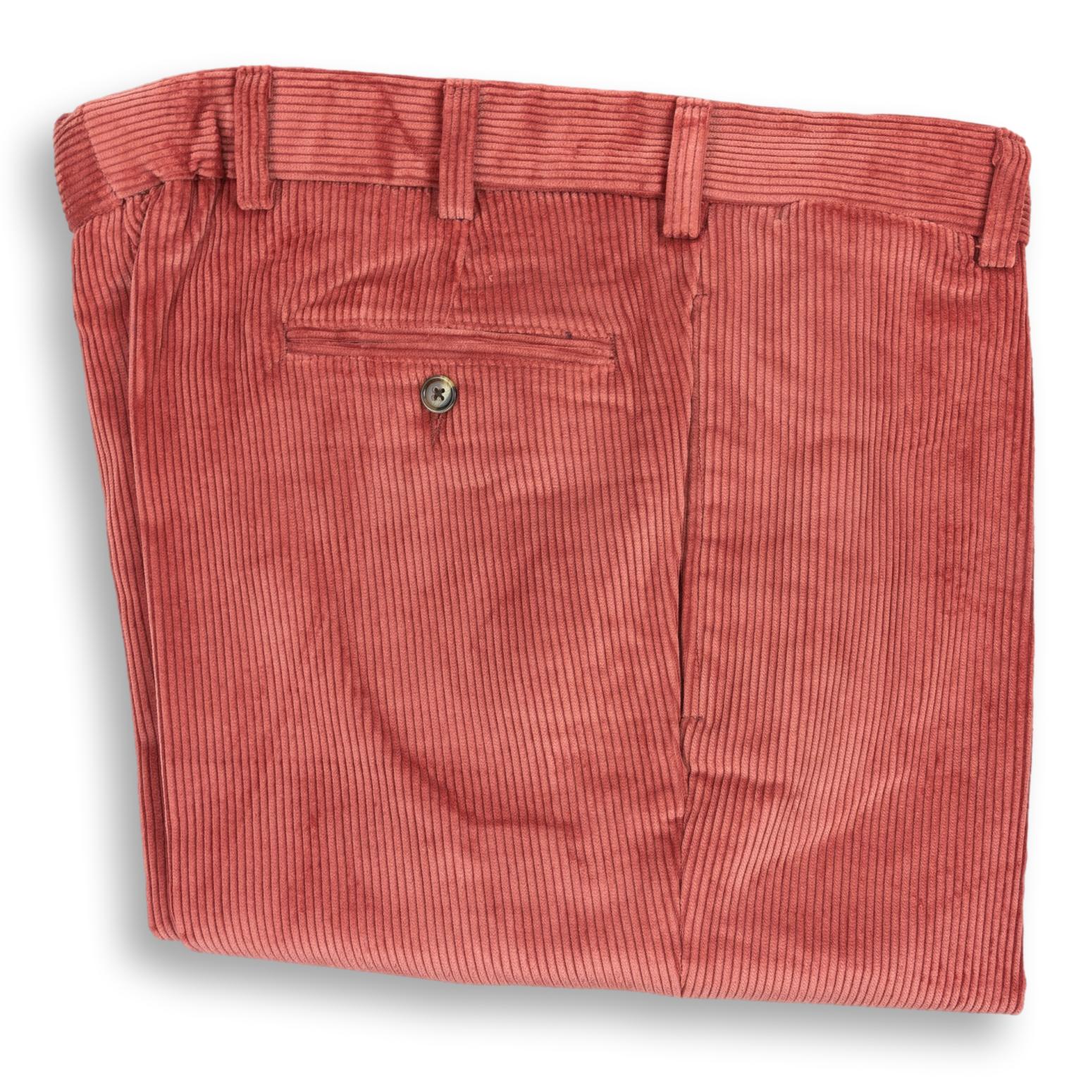Plain Front Corduroy Trousers