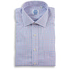 Red and Blue Graph Check Spread Collar Dress Shirt
