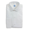 White Pique Bib Spread Collar Tuxedo Shirt