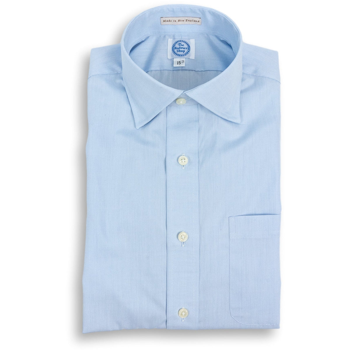 Powder Blue Hairline Spread Collar Dress Shirt – The Andover Shop