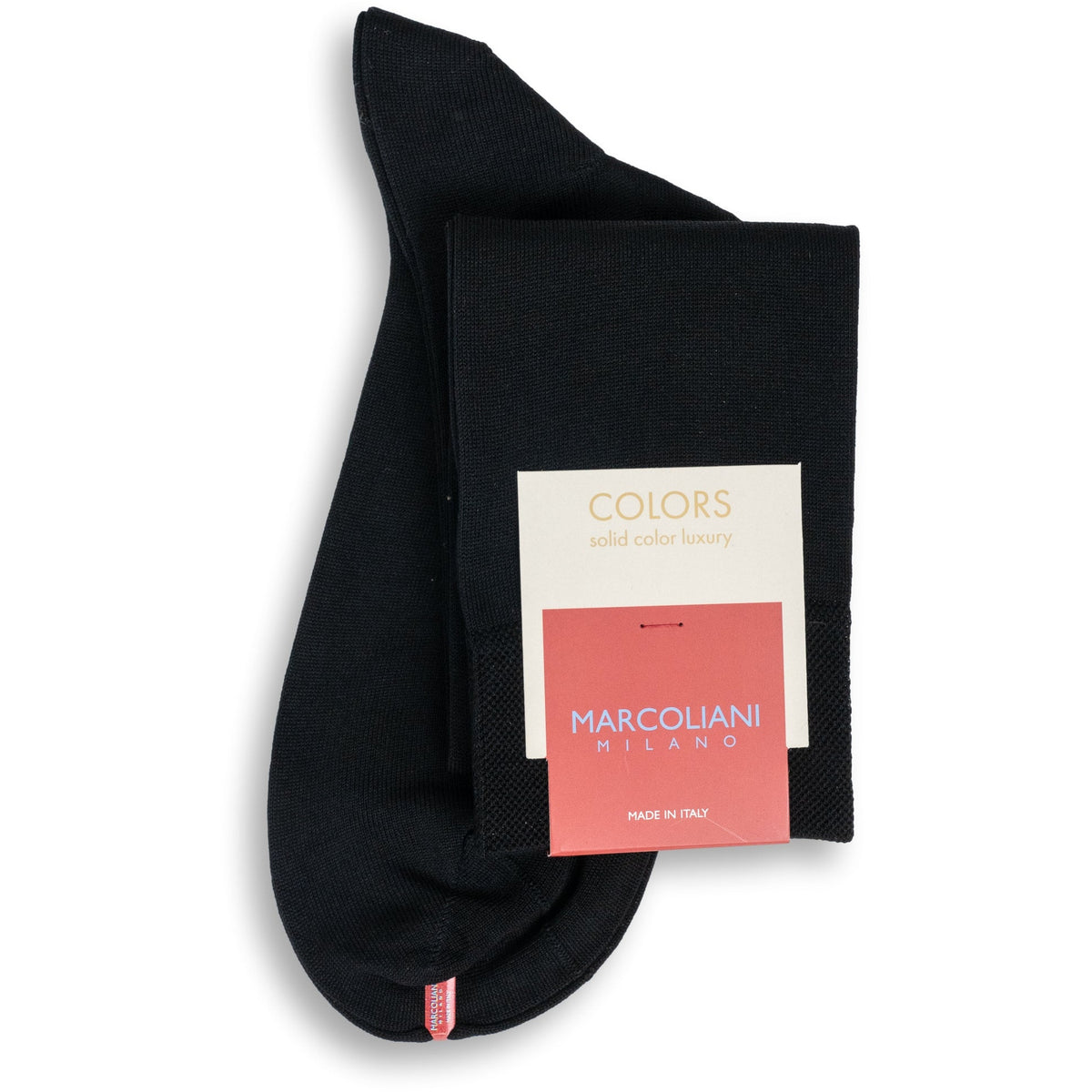 Marcoliani Milano Men's Over-The-Calf Merino Wool Dress Socks - Ribbed, Reinforced, One Size (Fits Shoe 8-11)