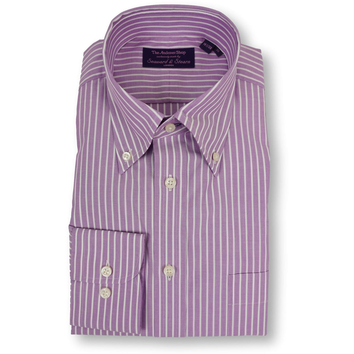 Lilac and White Striped Button Down Dress Shirt The Andover Shop Lilac and White Striped Button Down Dress Shirt The Andover Shop