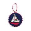 Christmas Sailboat Needlepoint Ornament