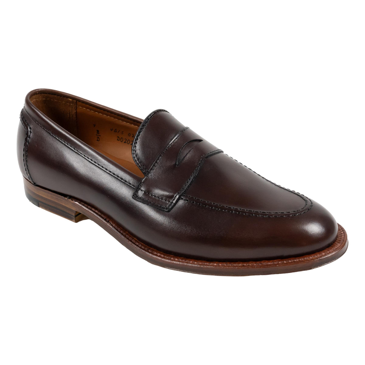 Alden, Penny Loafer, Cognac Calfskin Size 10.5 Alden 9694F | Buy Alden 9694F Penny Loafer in Dark Brown  main image 3