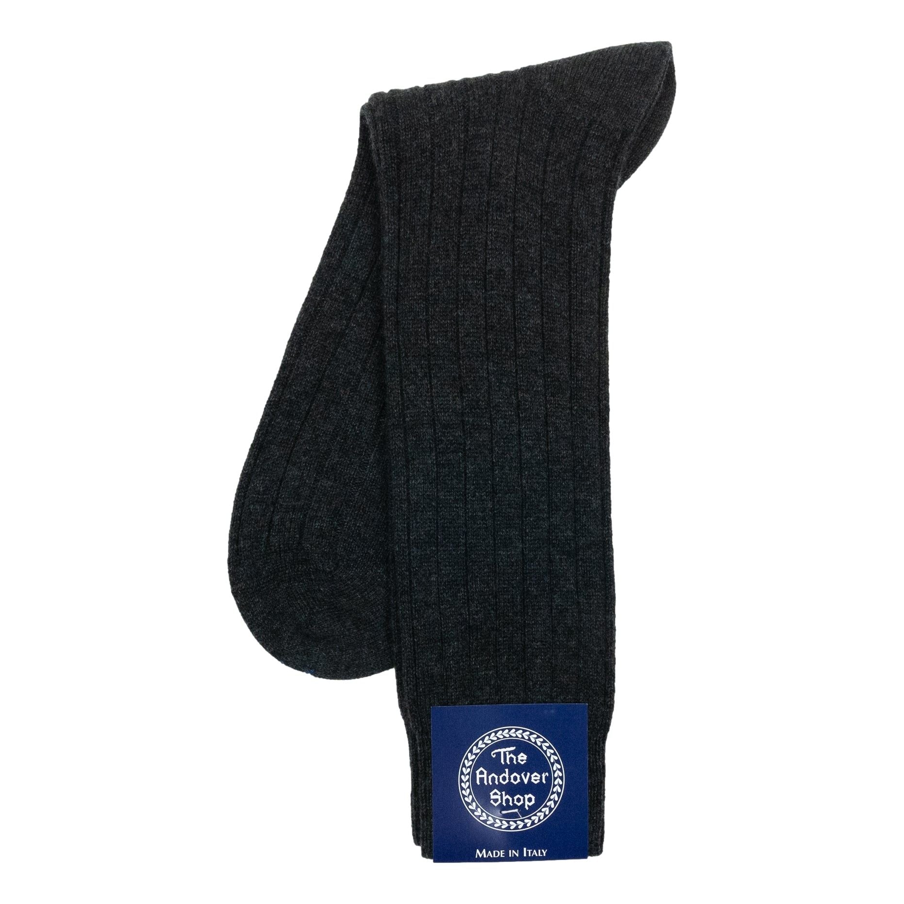 Mid-calf Ribbed Wool Dress Socks | Men's Socks & Accessories