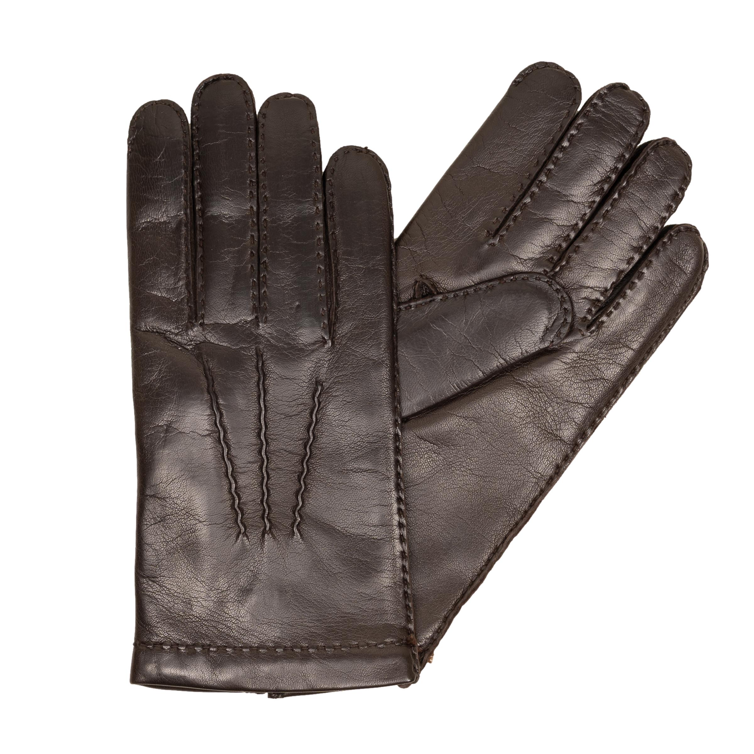 Men's Nappa Leather Gloves with Cashmere Lining and Palm Vent