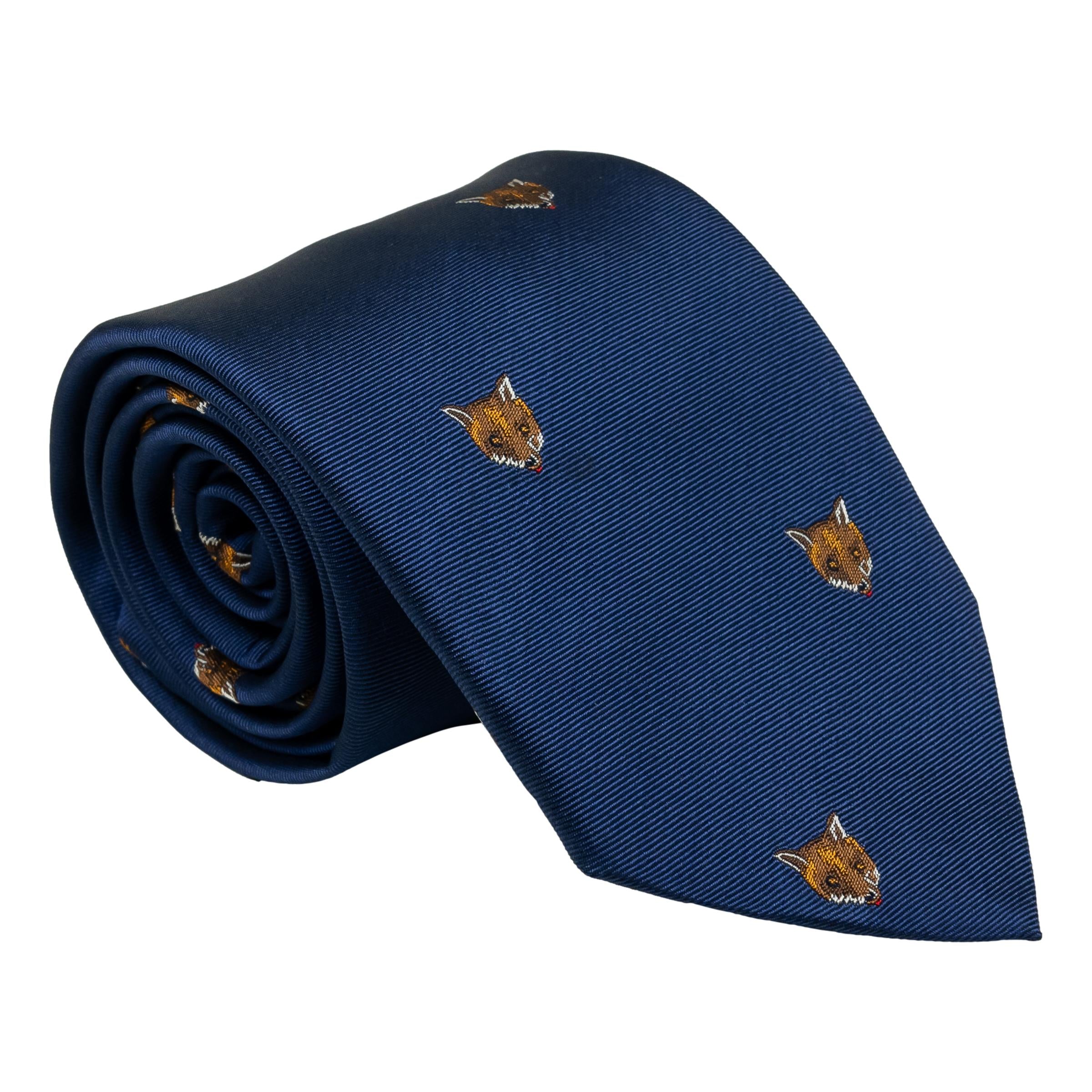 fox silk tie