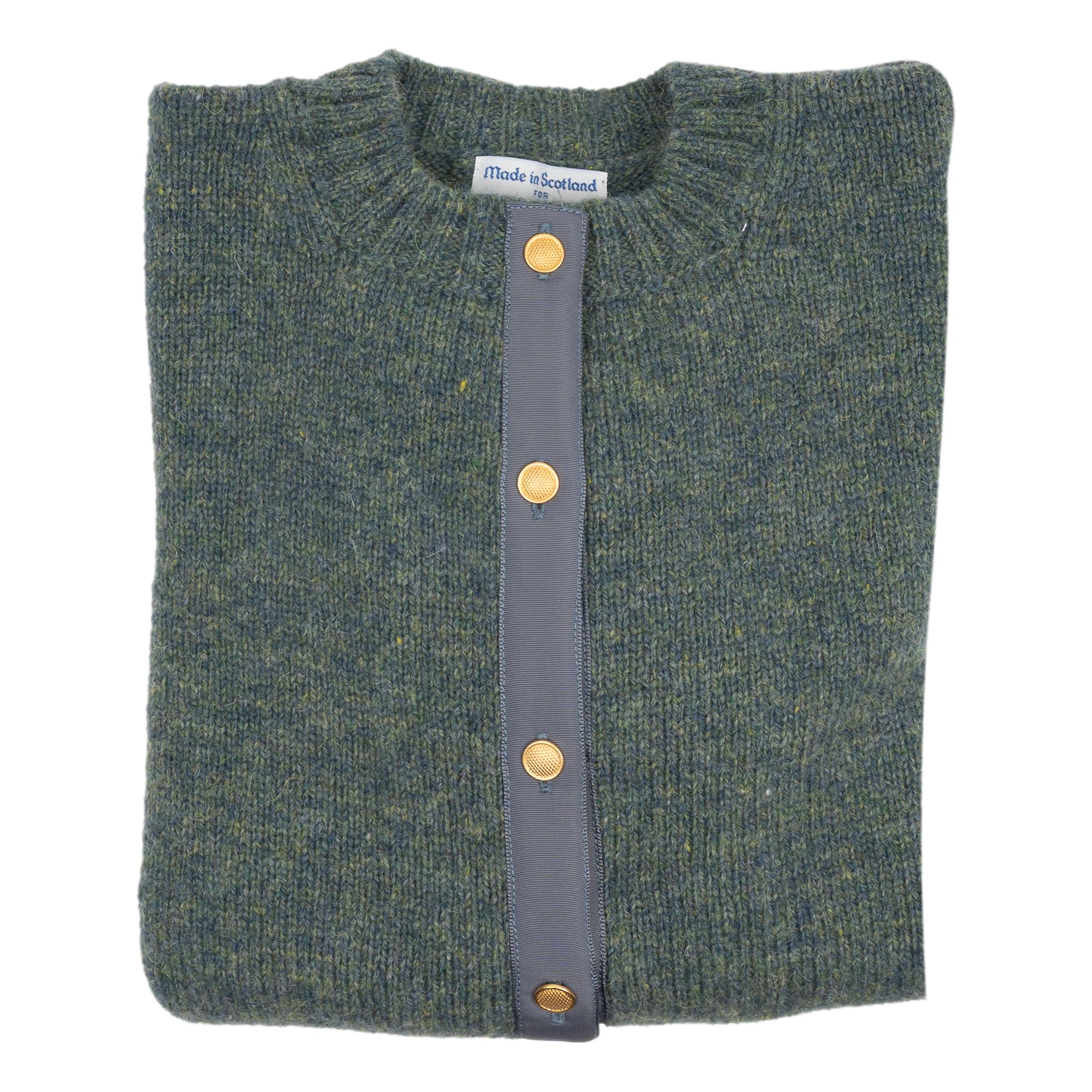トップス SHETLAND WOOL CASHMERE KNIT CARDIGAN Shetland Crew Neck Cardigan Sweater – The Andover Shop