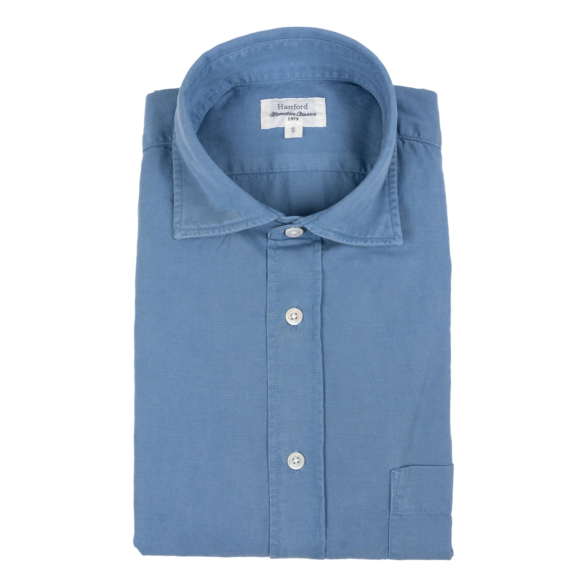 Chambray Spread Collar Sport Shirt – The Andover Shop