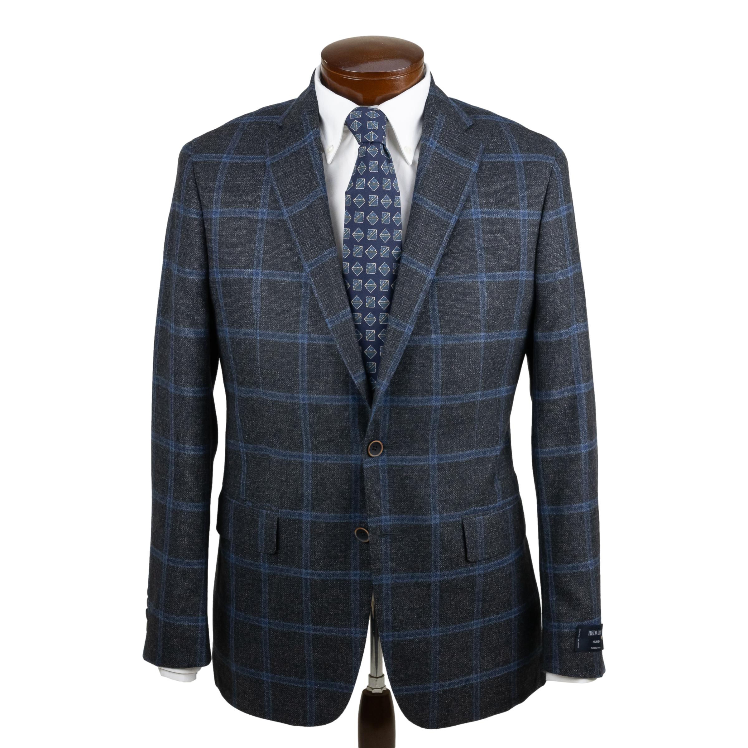 Charcoal with Blue Windowpane Wool Sport Coat – The Andover Shop