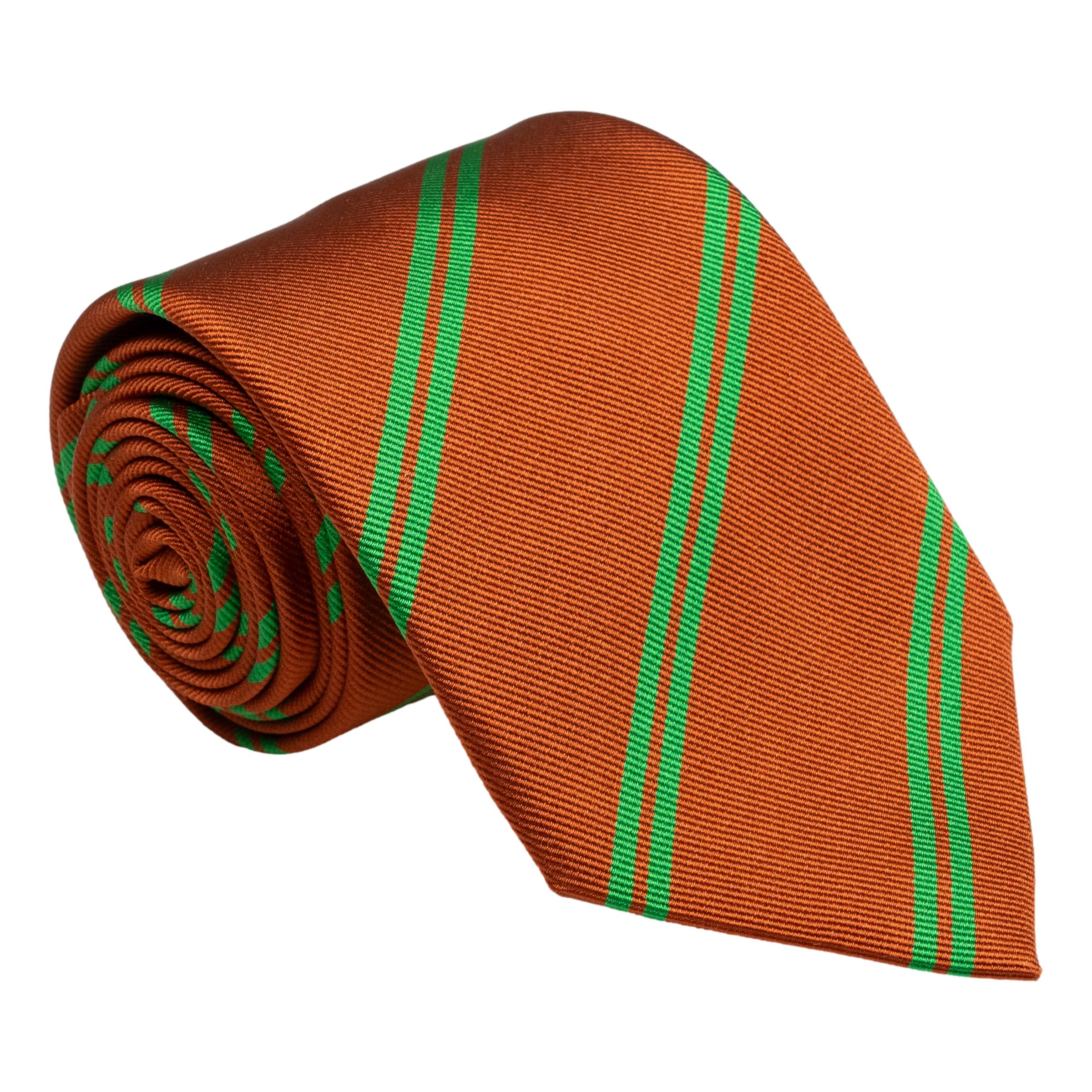 copper silk tie