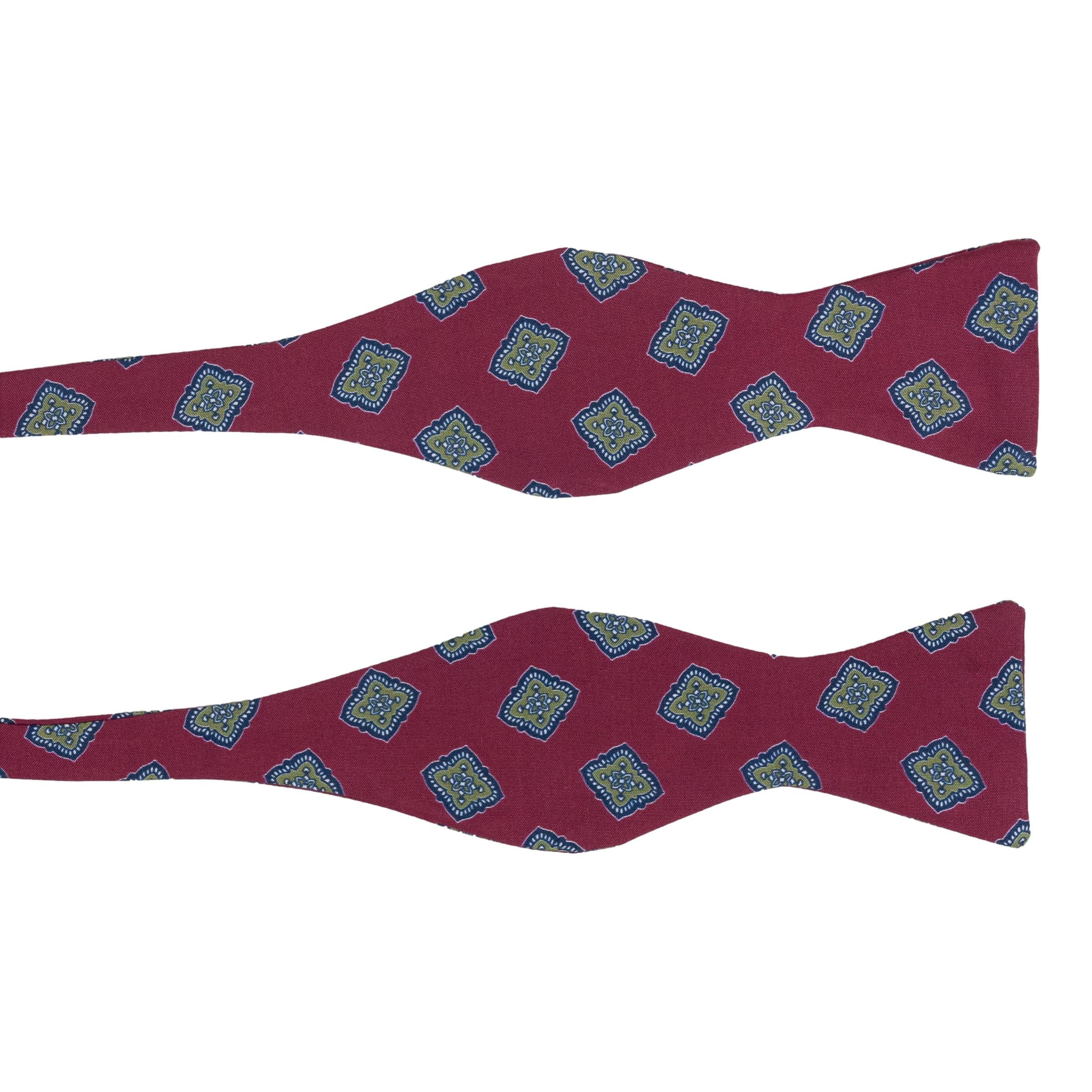 Shield Motif Silk Bow Tie