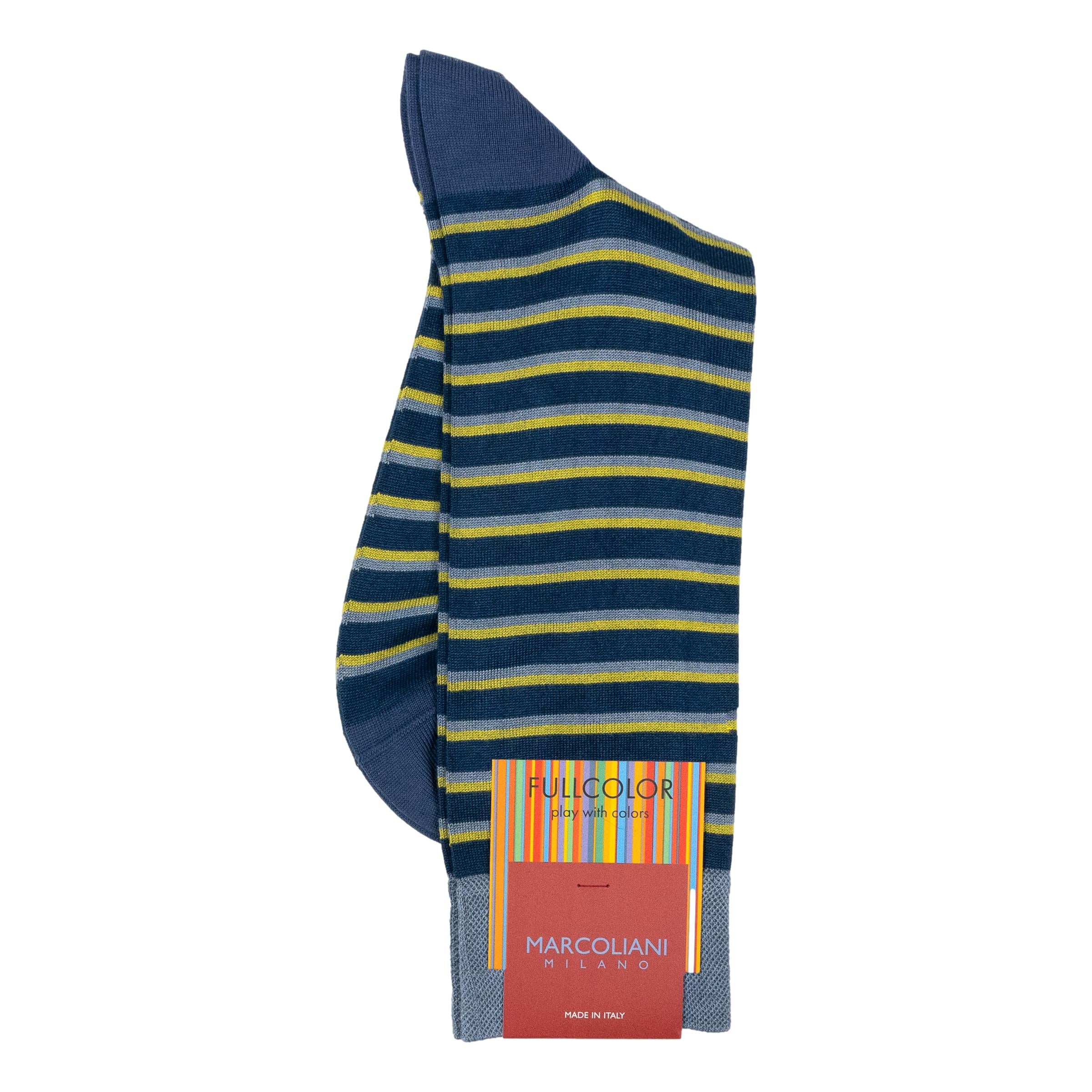 Twin Stripes Modal Mid-Calf Dress Socks