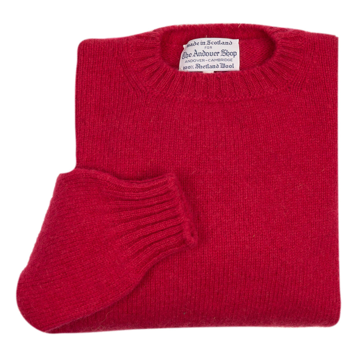 FuchsiaLadiesShetlandCrewNeckS 
