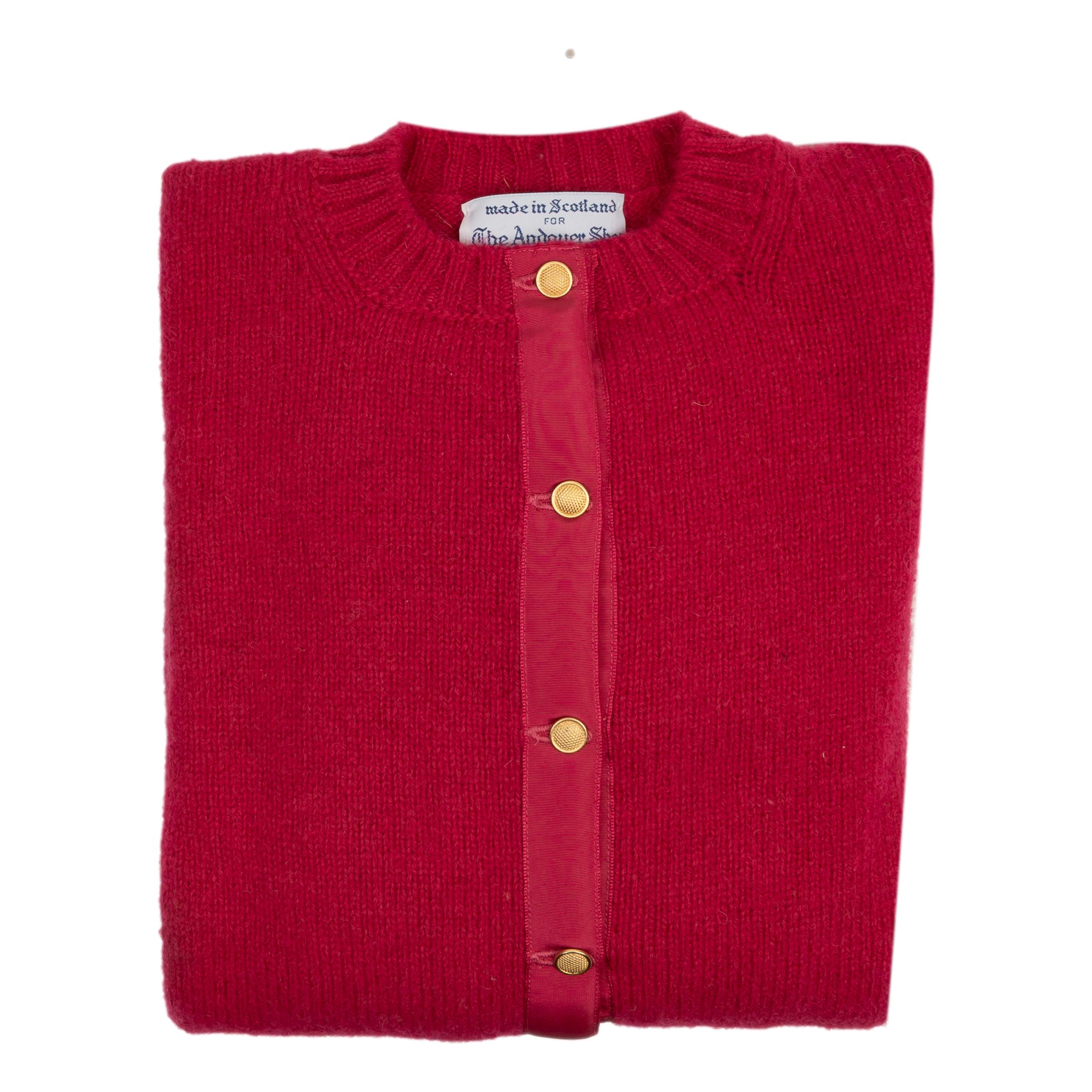 トップス SHETLAND WOOL CASHMERE KNIT CARDIGAN Shetland Crew Neck Cardigan Sweater – The Andover Shop