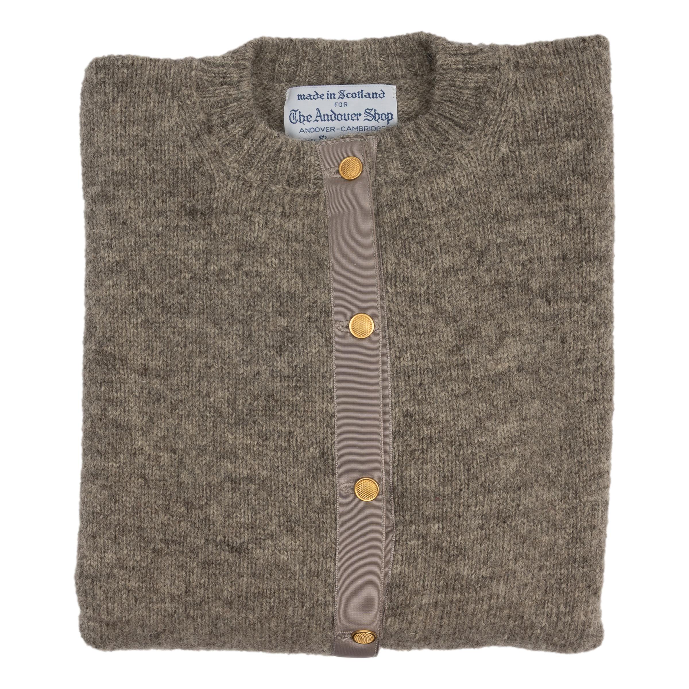 Shetland Crew Neck Cardigan Sweater – The Andover Shop
