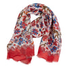 Hibiscus and Monkey Linen and Silk Blend Scarf