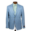 Light Blue Herringbone Silk and Linen Sport Coat