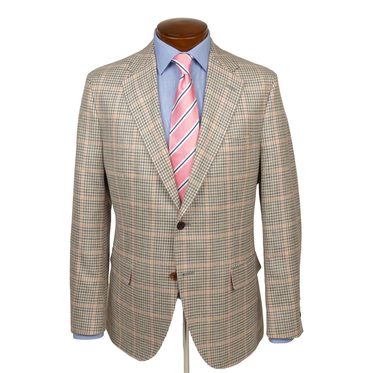 Light Green and Blue Check with Shell Pink Windowpane Sport Coat – The ...