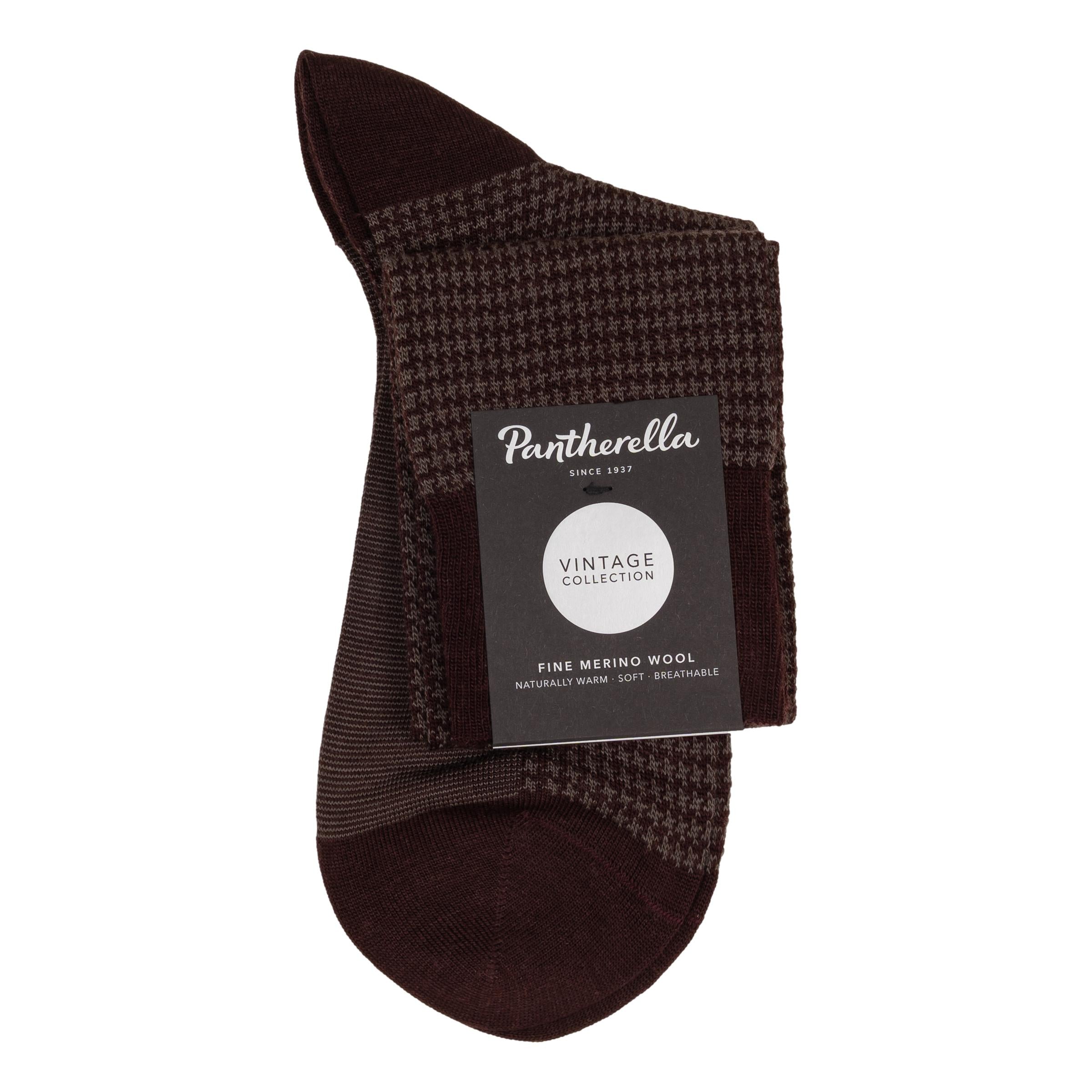 Highbury Houndstooth Wool Over-the-Calf Dress Socks