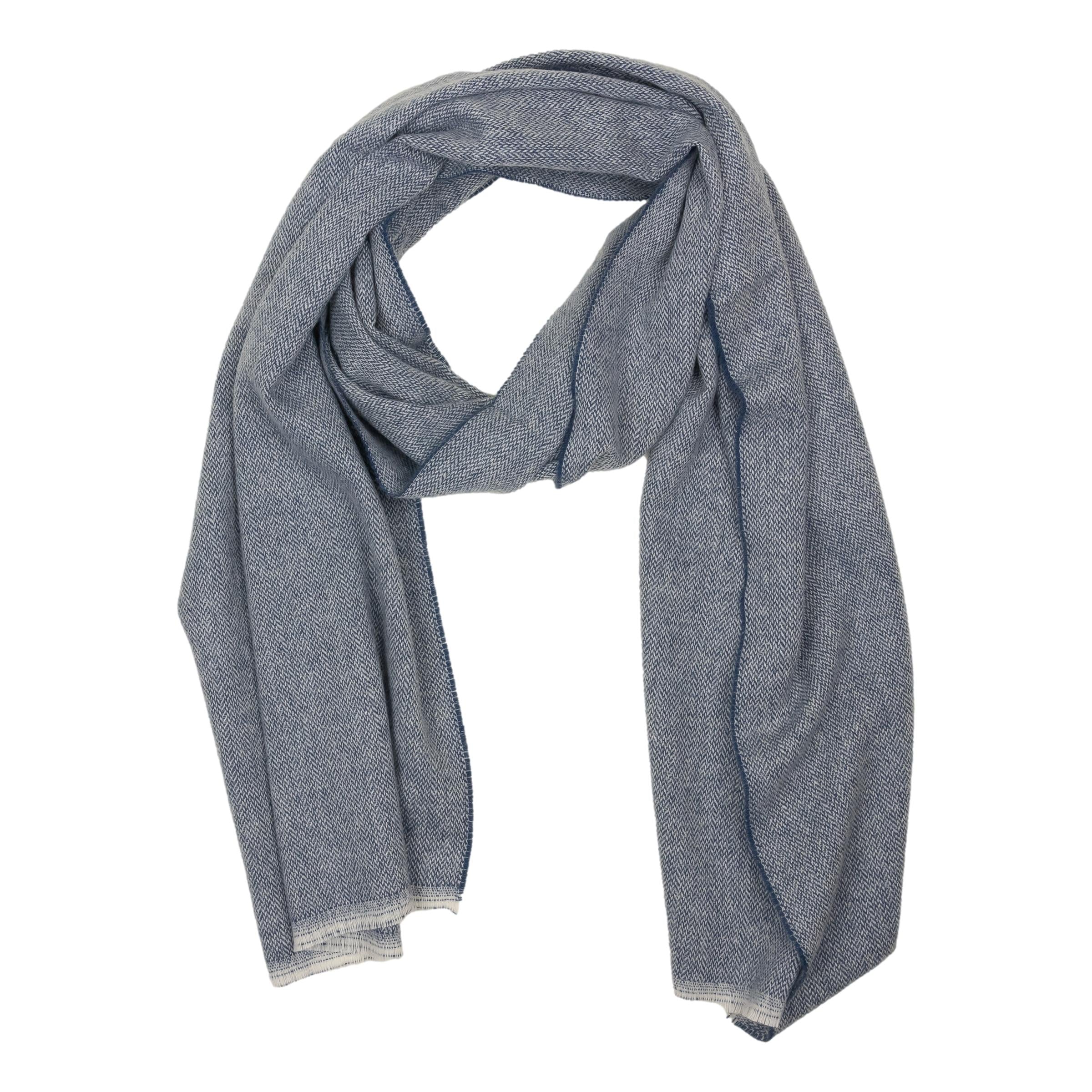 小物 22SS WHITE CASHMERE HERRINGSBONE SCARF Herringbone Cashmere Scarf – The Andover Shop