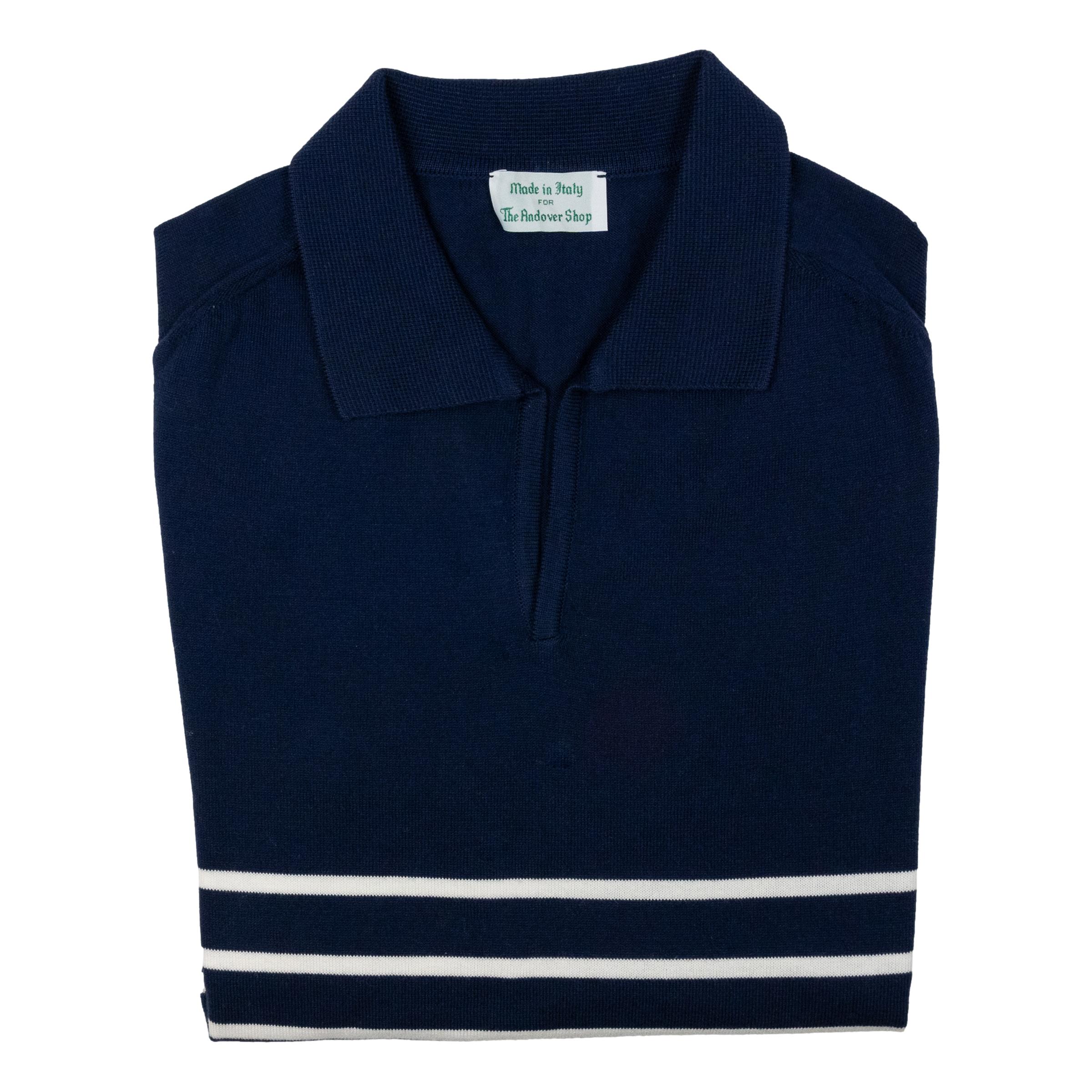 Horizontal Stripe Cotton Polo Shirt