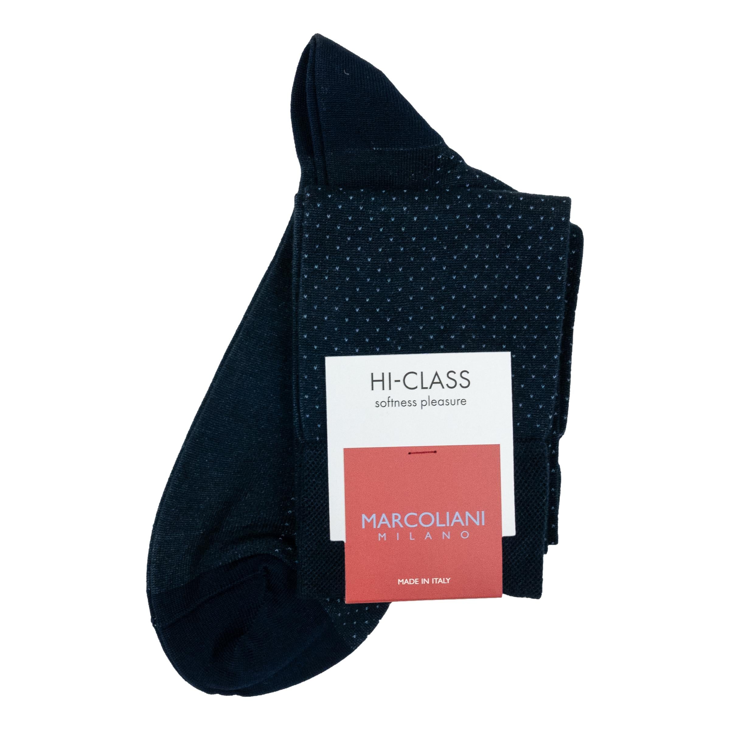 Micro Pindot Modal Over-the-Calf Dress Socks