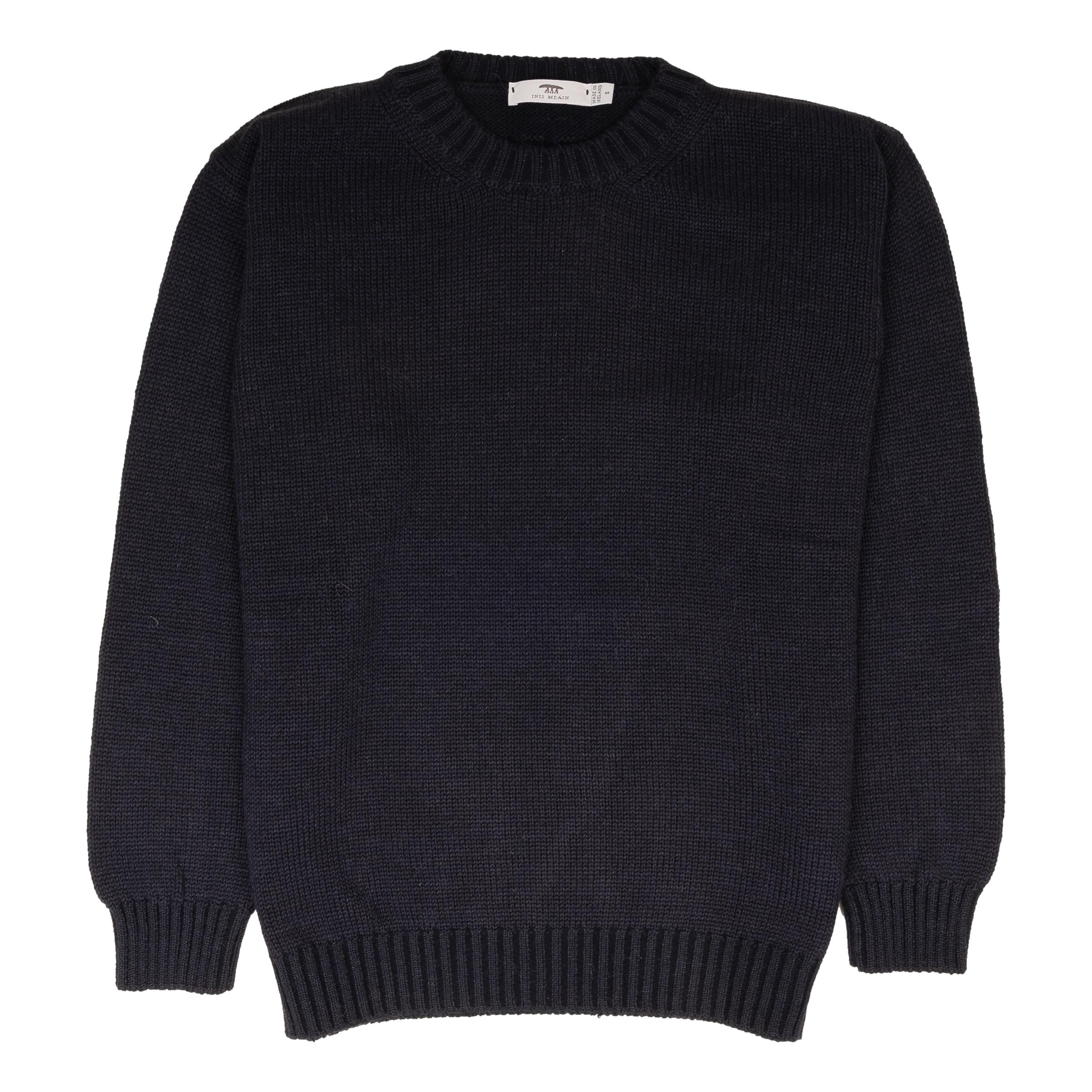 NavyPlatedAlpacaBlendCrewNeckS