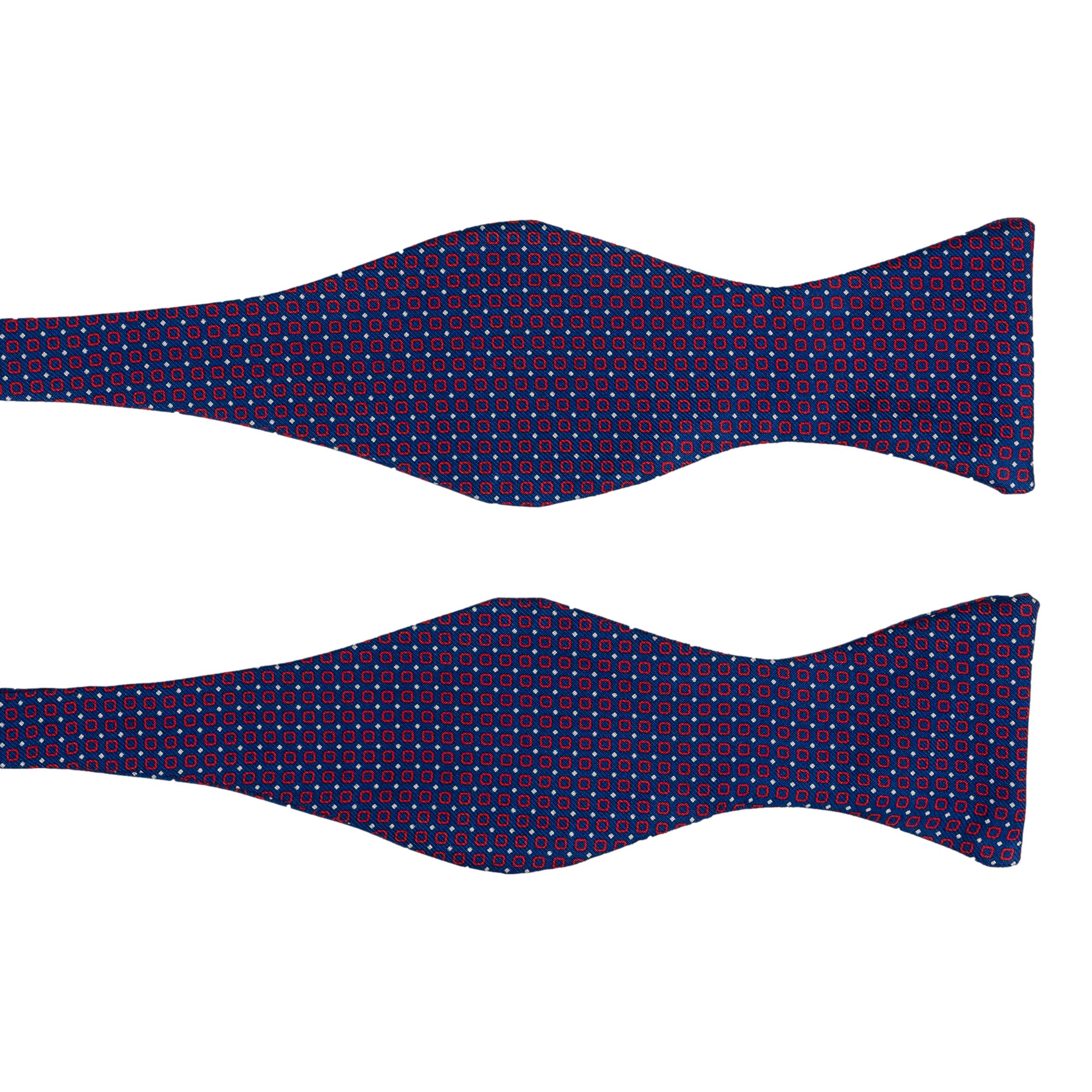 Square and Mini Diamond Silk Bow Tie