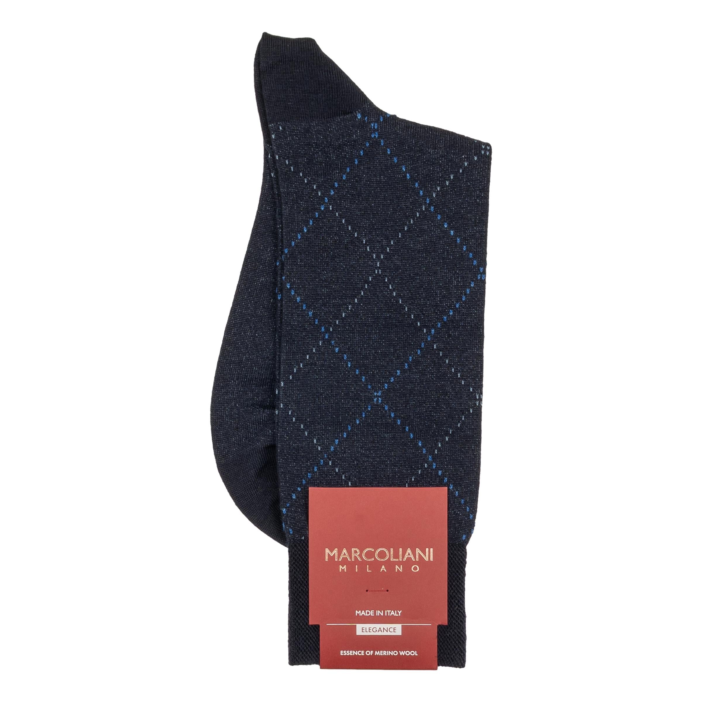 Thin Argyle Wool and Cotton Mid-Calf Dress Sock – The Andover Shop