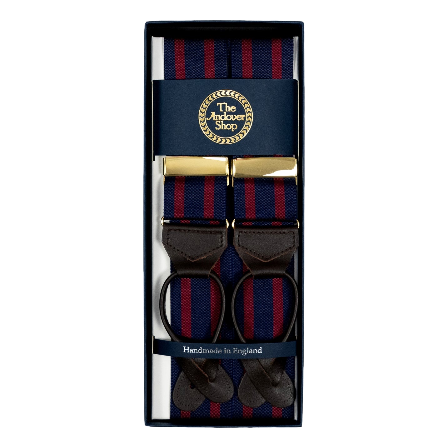 Navy and Red Thin Stripe Braces – The Andover Shop