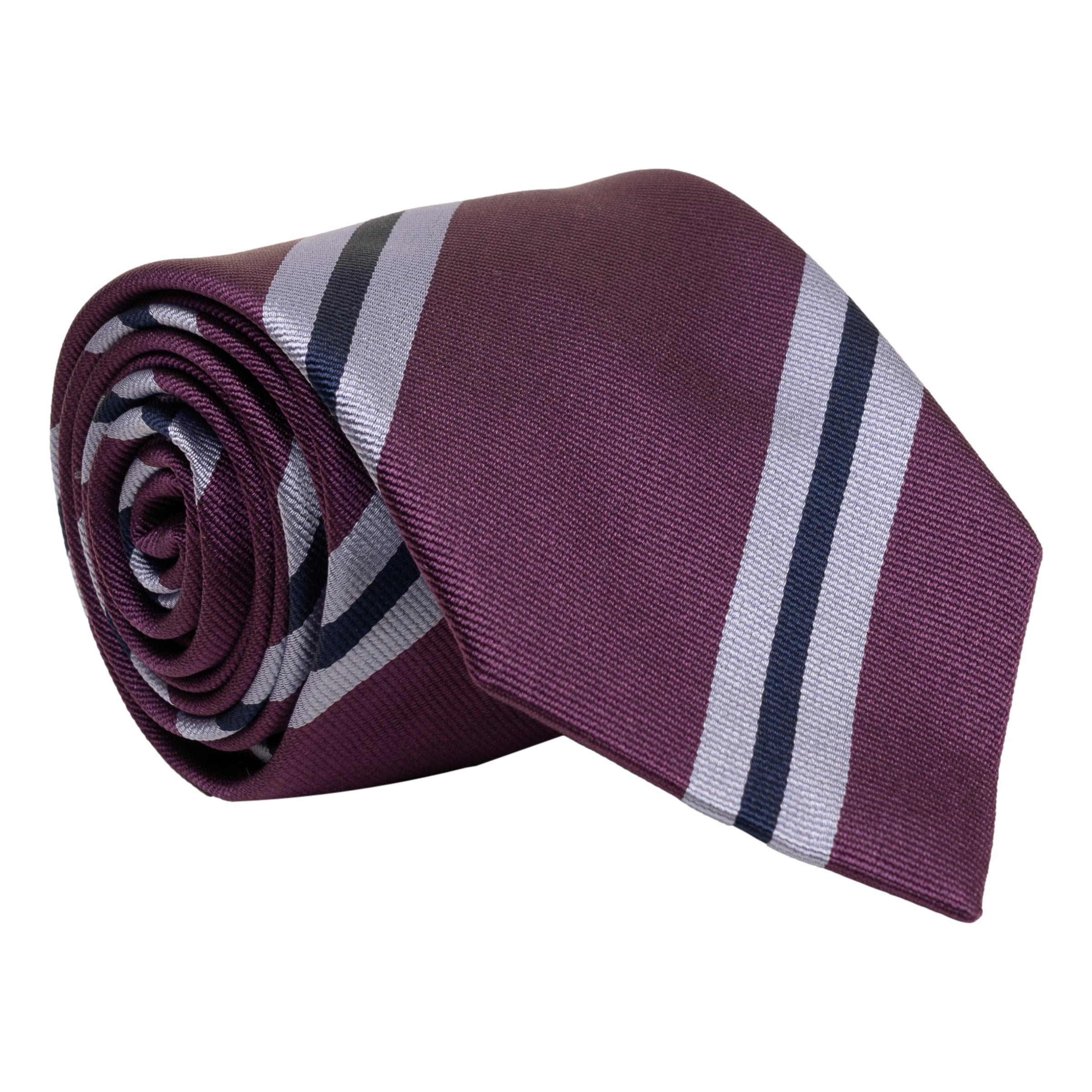 plum silk tie