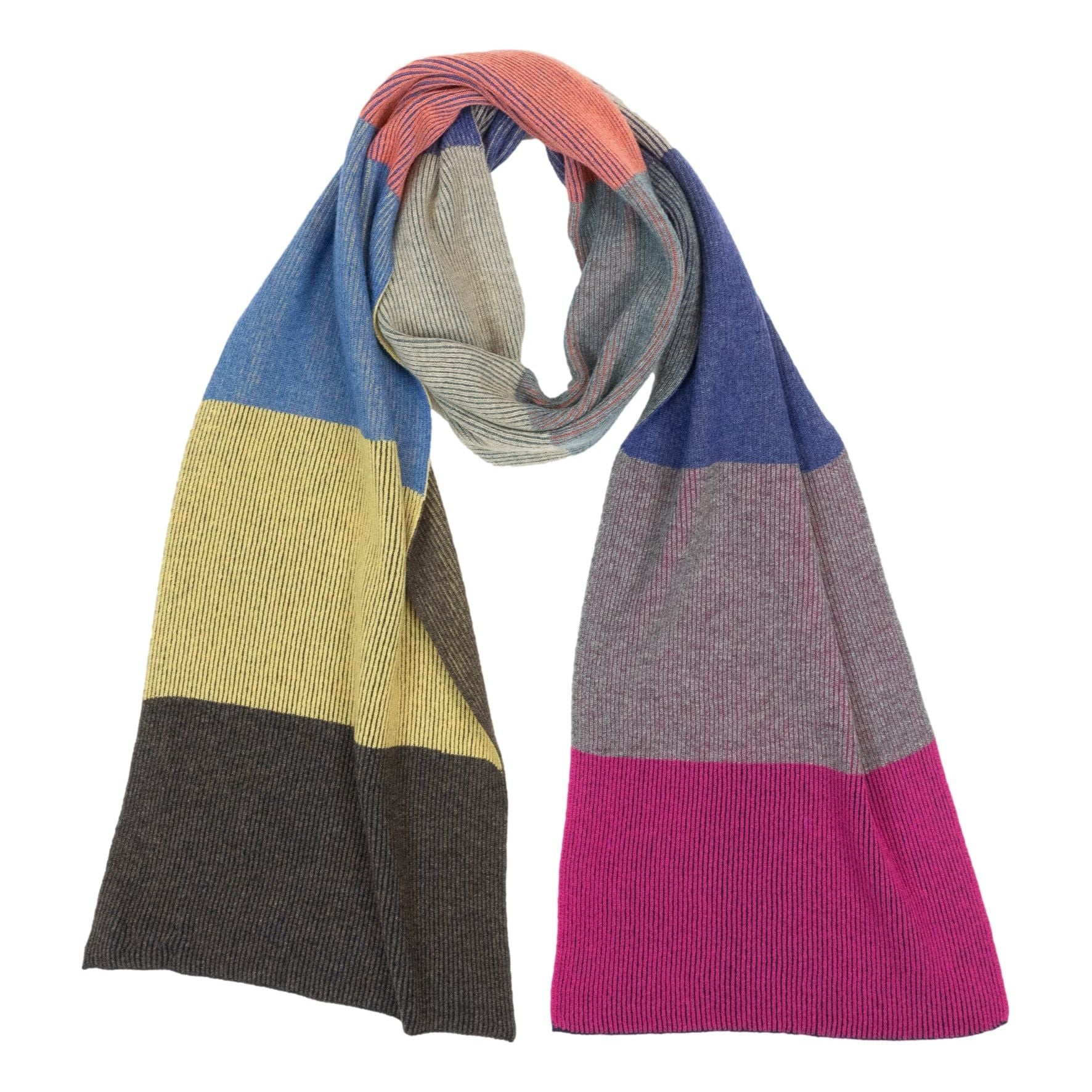 Pure Cashmere Colorblock Scarf Multi