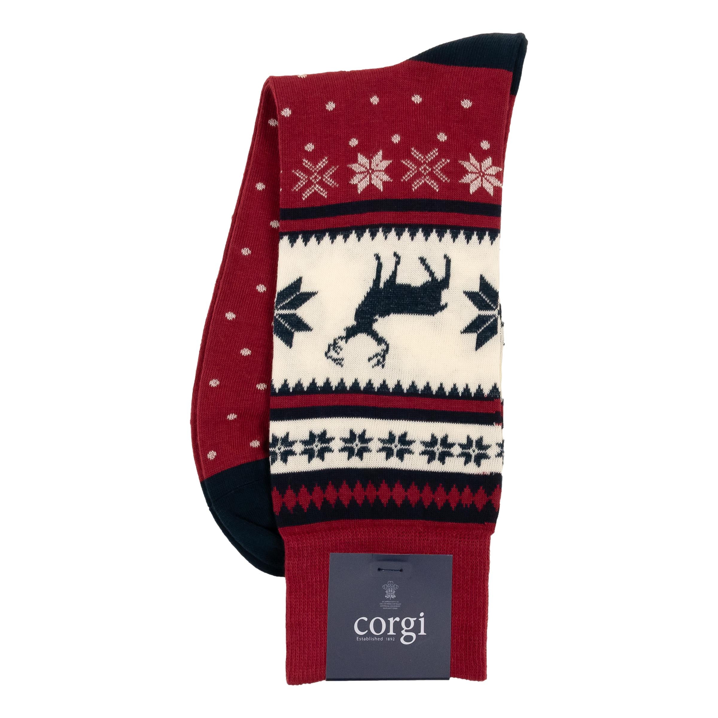 Christmas Stag Mid-Calf Dress Sock Christmas Stag Mid-Calf Dress Sock