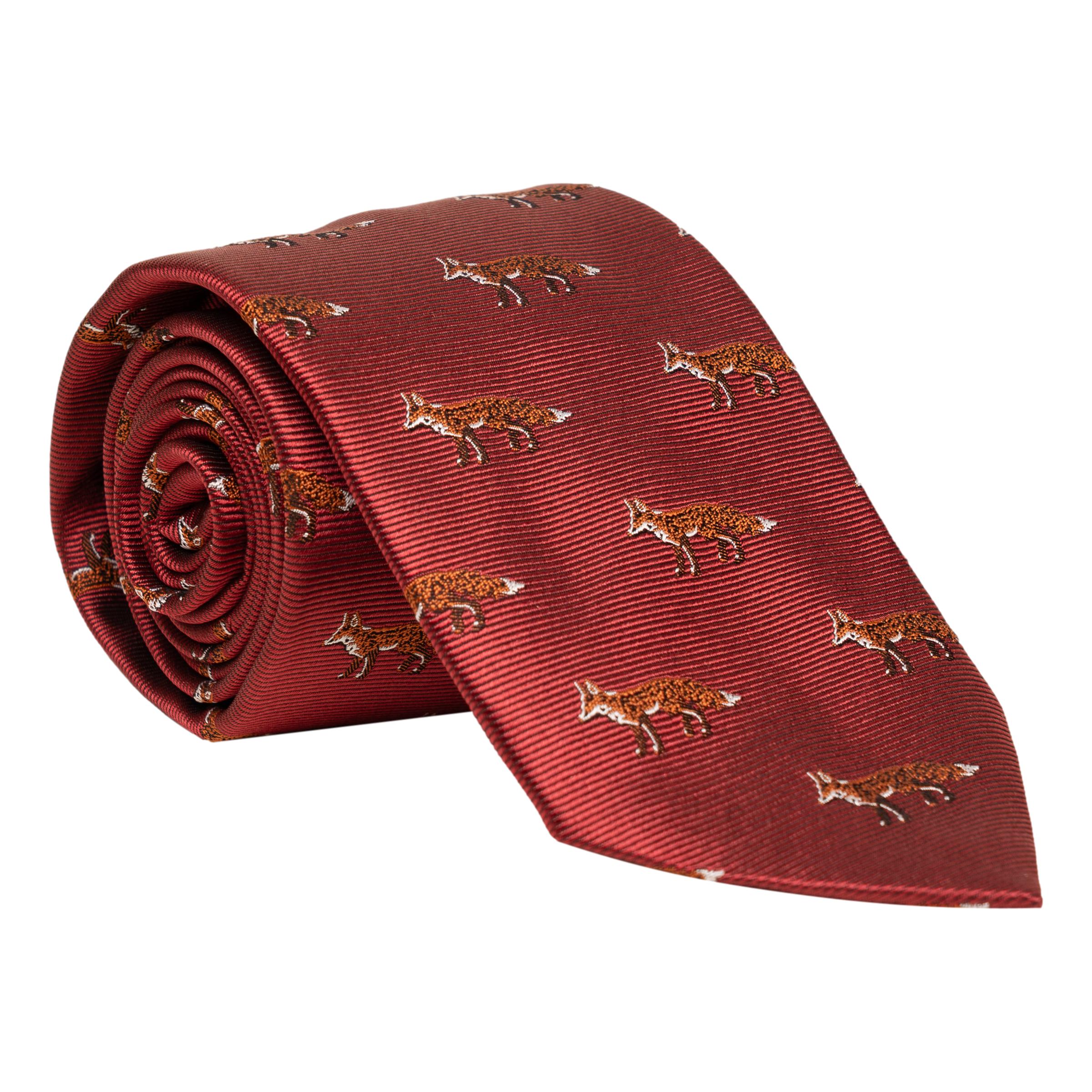 fox silk tie
