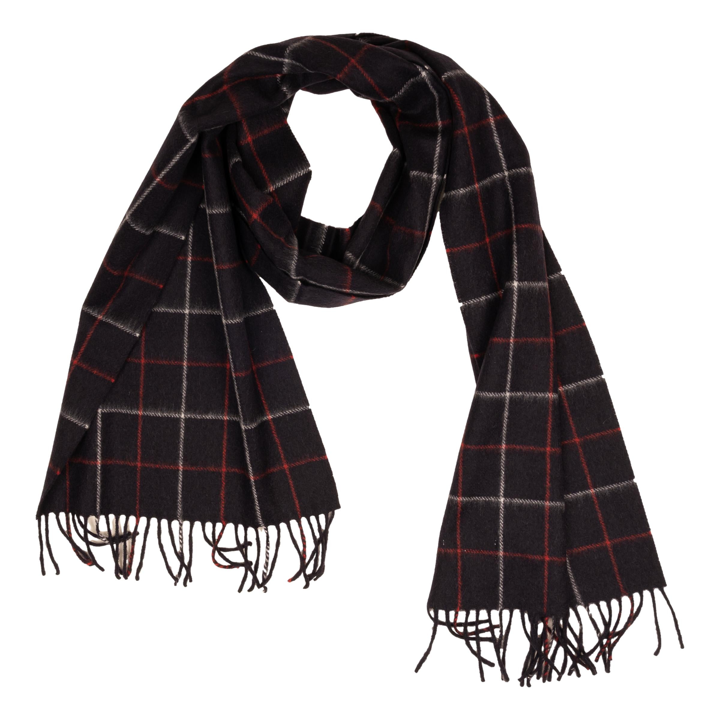 Windowpane 100% Cashmere Scarf – The Andover Shop