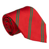 Red and Green Double Reppe Stripe Silk Tie