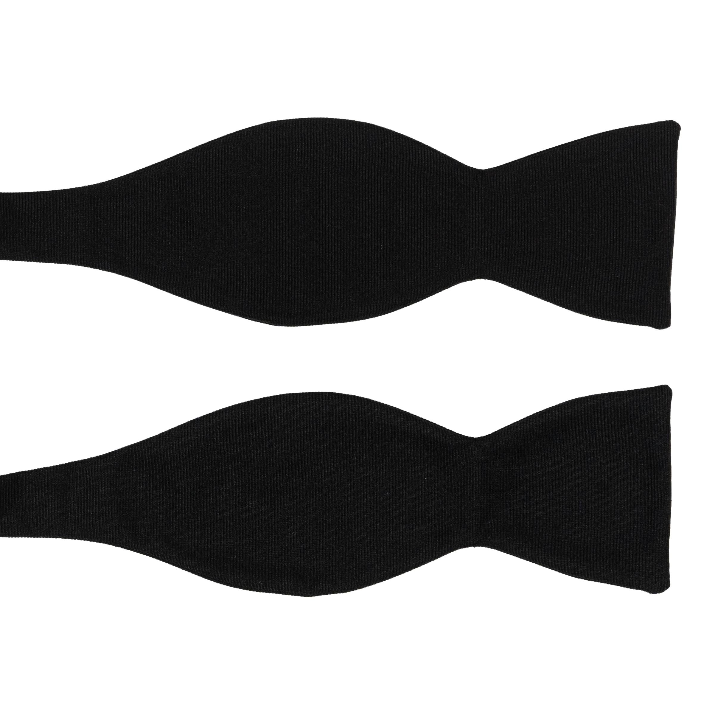 Black Faille Woven Silk Bow Tie