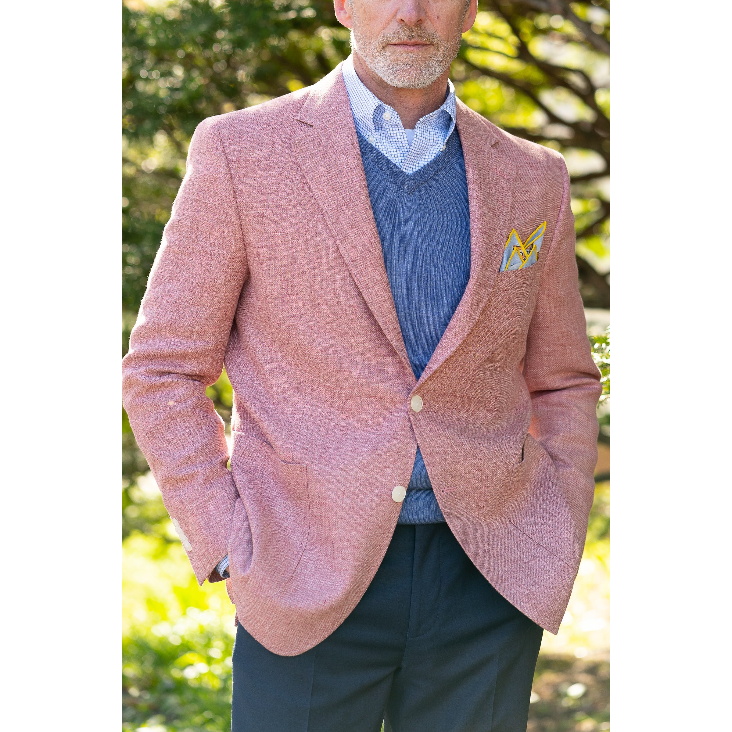 Nantucket Red Wool and Linen Blend Sport Coat