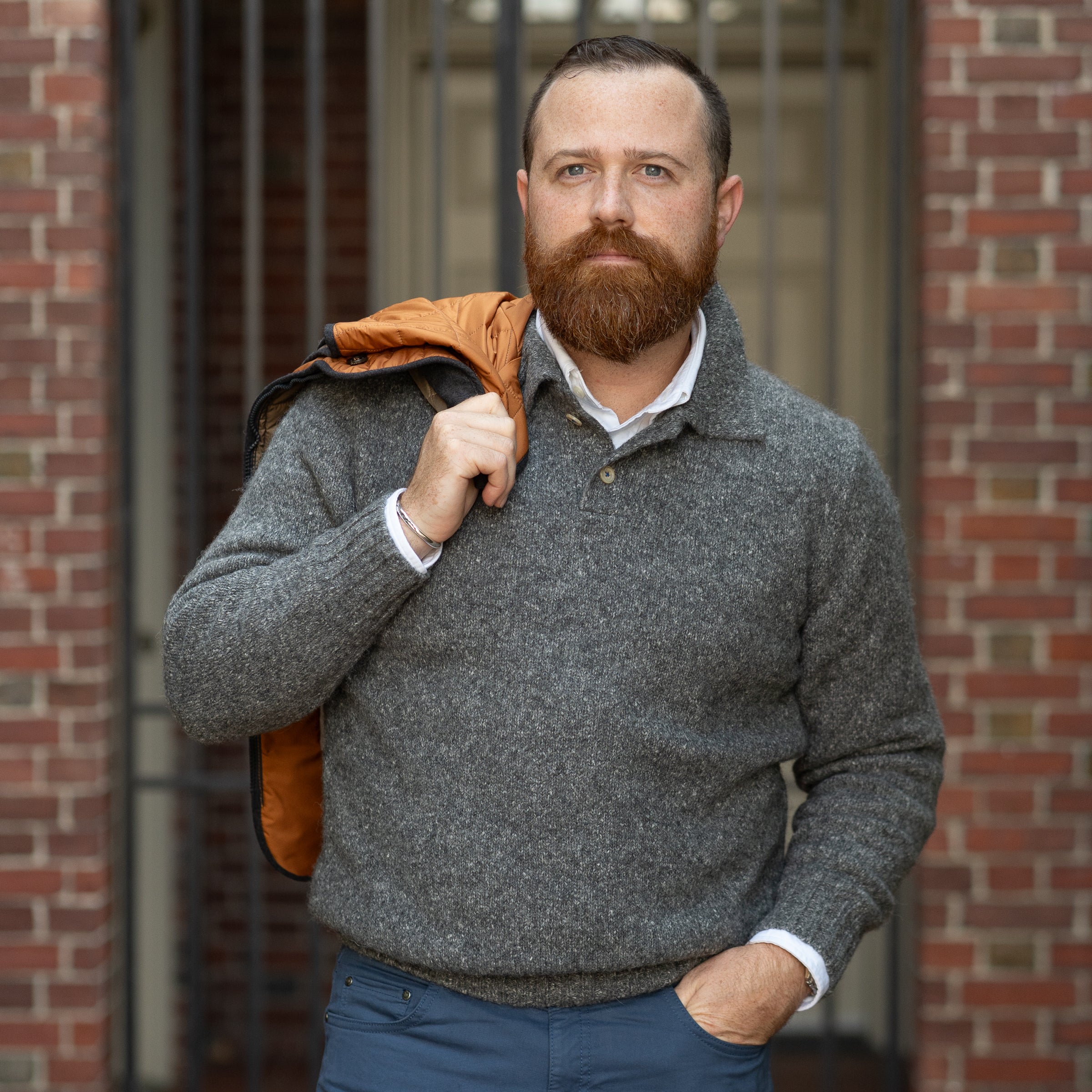 Harri Polo Alpaca Sweater – The Andover Shop